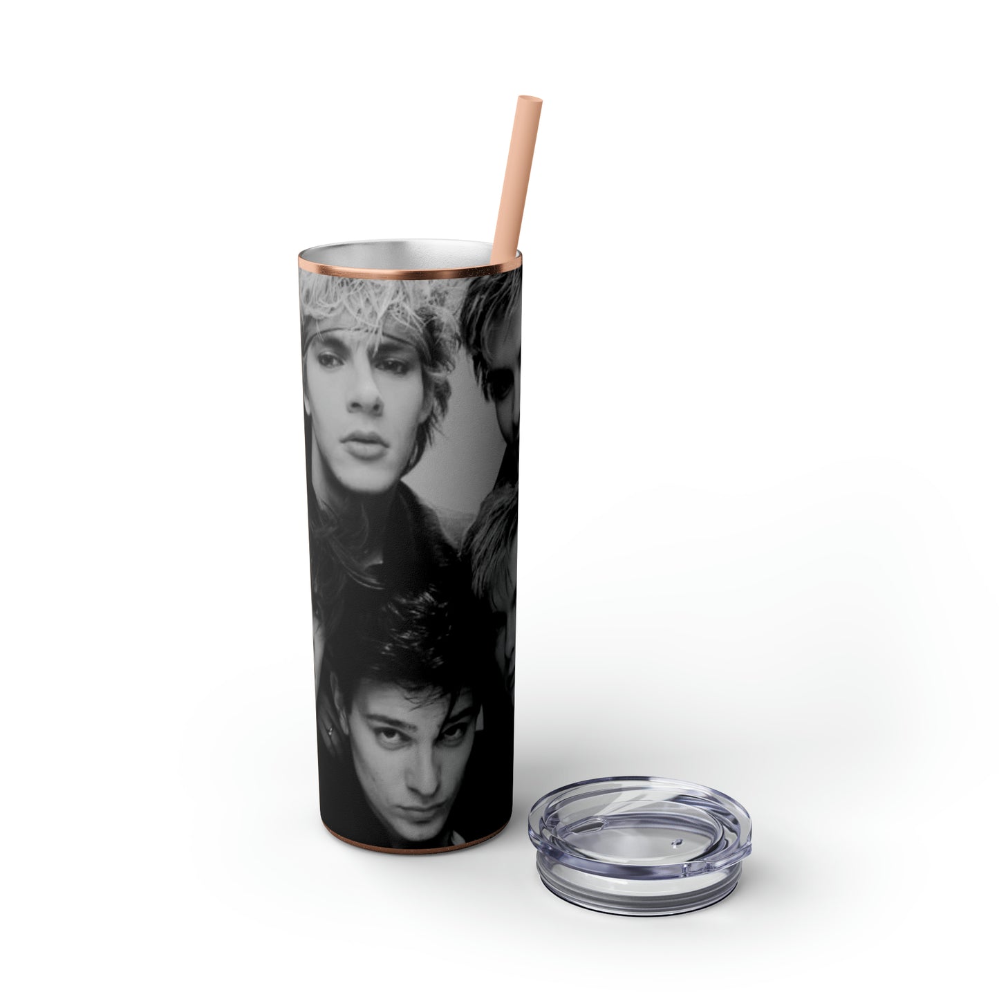 English Rockband Duran-Duran Skinny Tumbler with Straw, 20oz