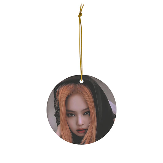 Kpop Girlband Jennie Blinks Ceramic Ornament, 4 Shapes Christmas Home Decor