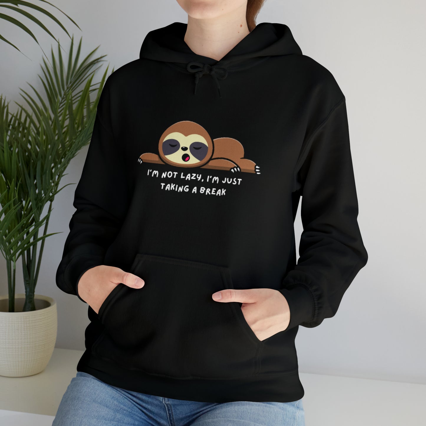 Sloth Image Funny Statement Unisex Heavy Blend™ Hooded Sweatshirt