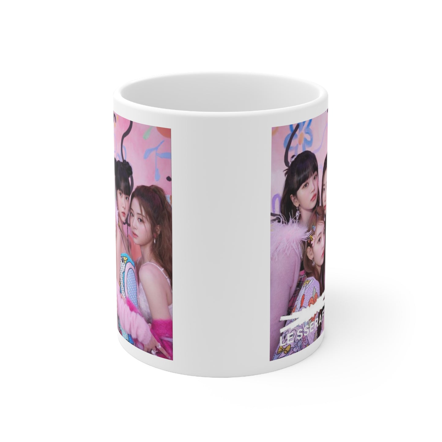 Kpop Girlband Le Ssarafim White Ceramic Coffee Mug 11oz