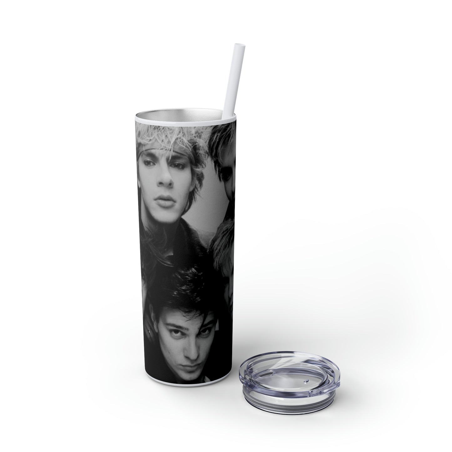 English Rockband Duran-Duran Skinny Tumbler with Straw, 20oz