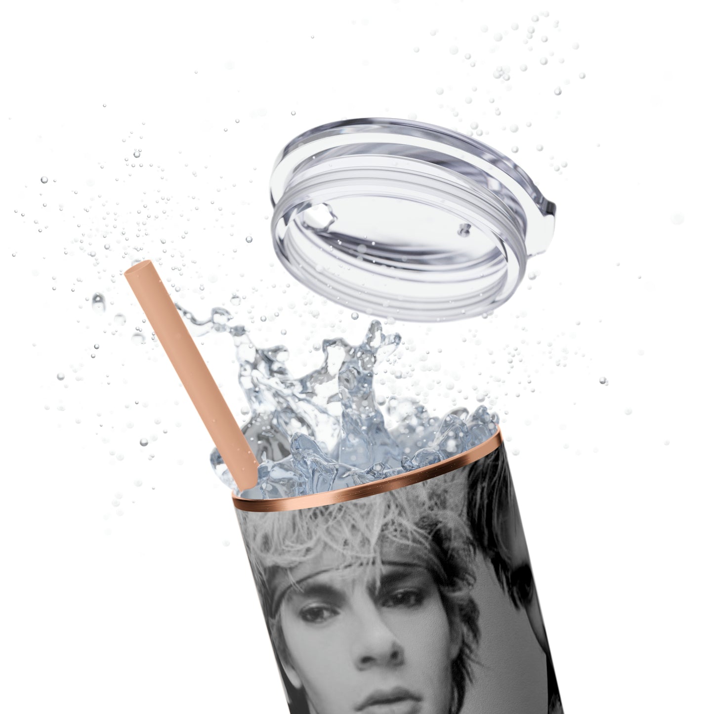 English Rockband Duran-Duran Skinny Tumbler with Straw, 20oz