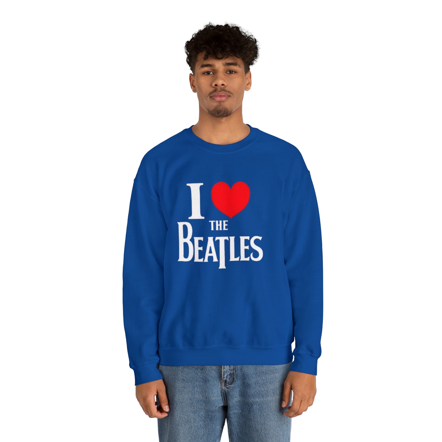 I Love the Beatles Boyband Fan Merch Unisex Heavy Blend™ Crewneck Sweatshirt