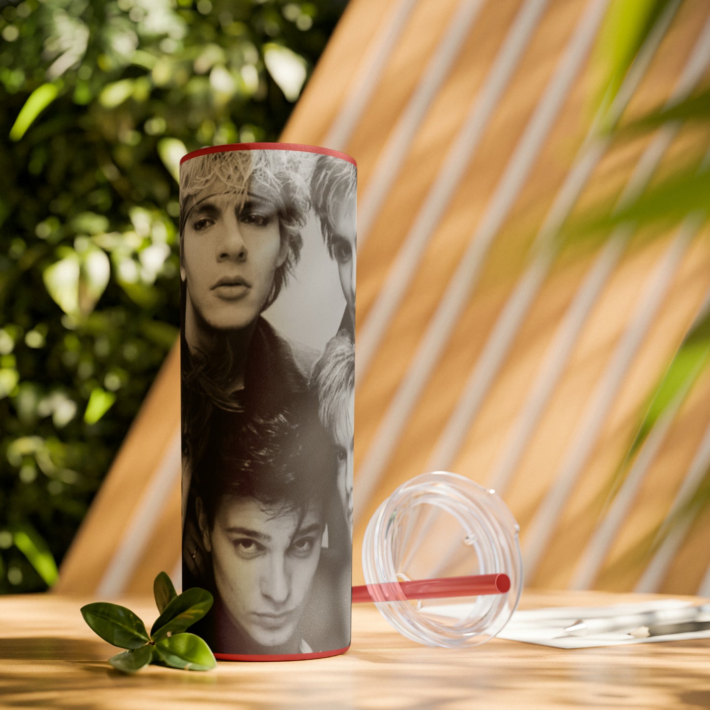 English Rockband Duran-Duran Skinny Tumbler with Straw, 20oz