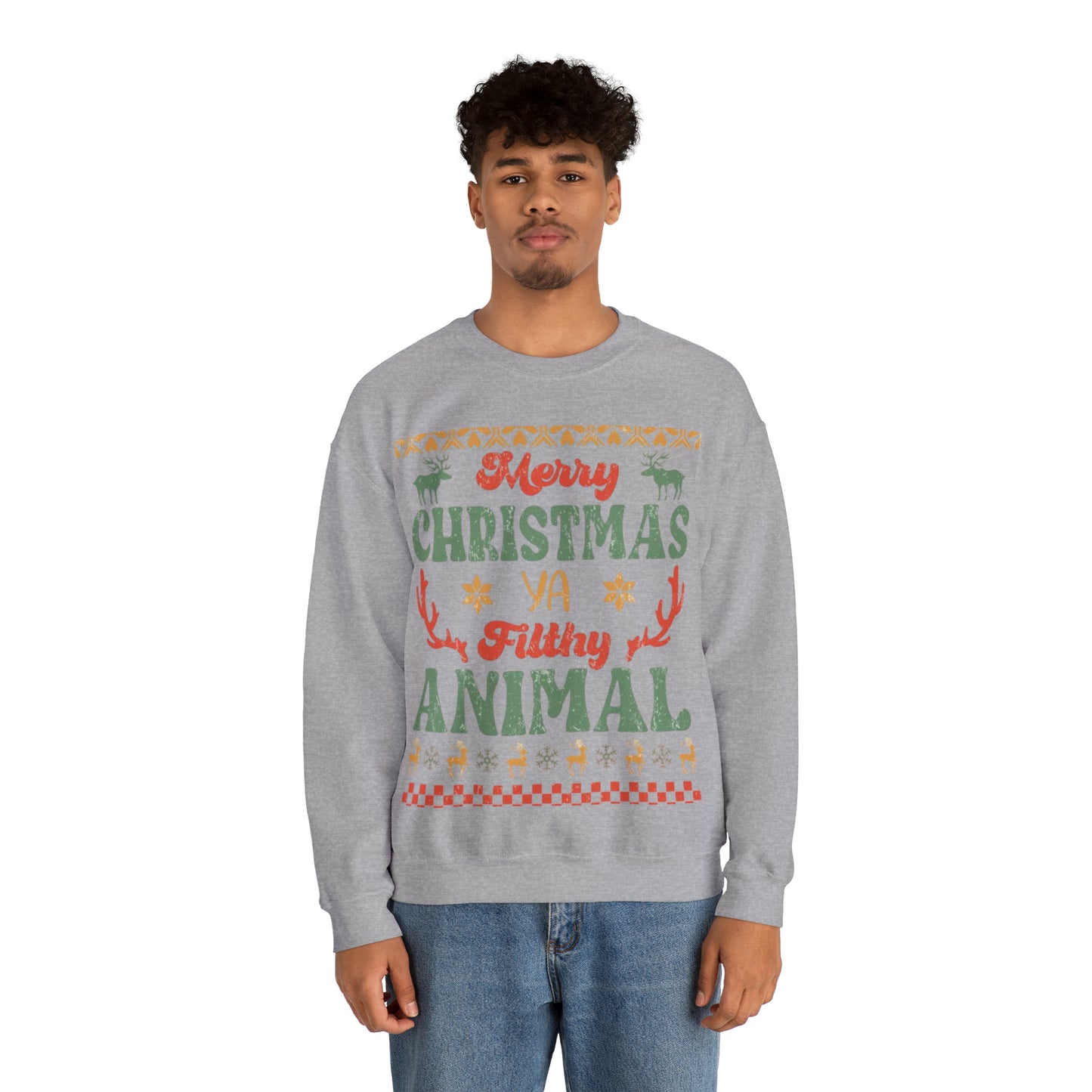 Funny Statement Ugly Christmas Sweater Unisex Heavy Blend™ Crewneck Sweatshirt