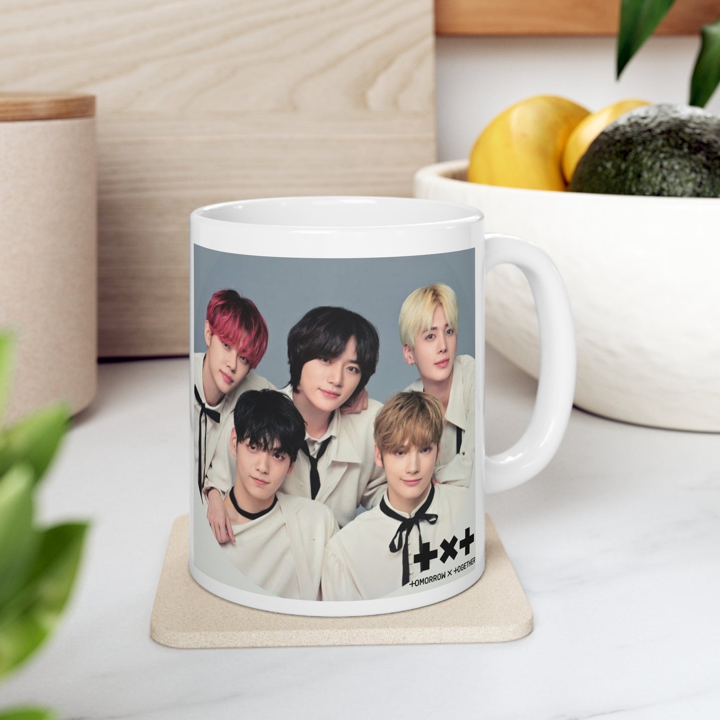 Kpop Boyband TXT White Ceramic Coffee Mug 11oz