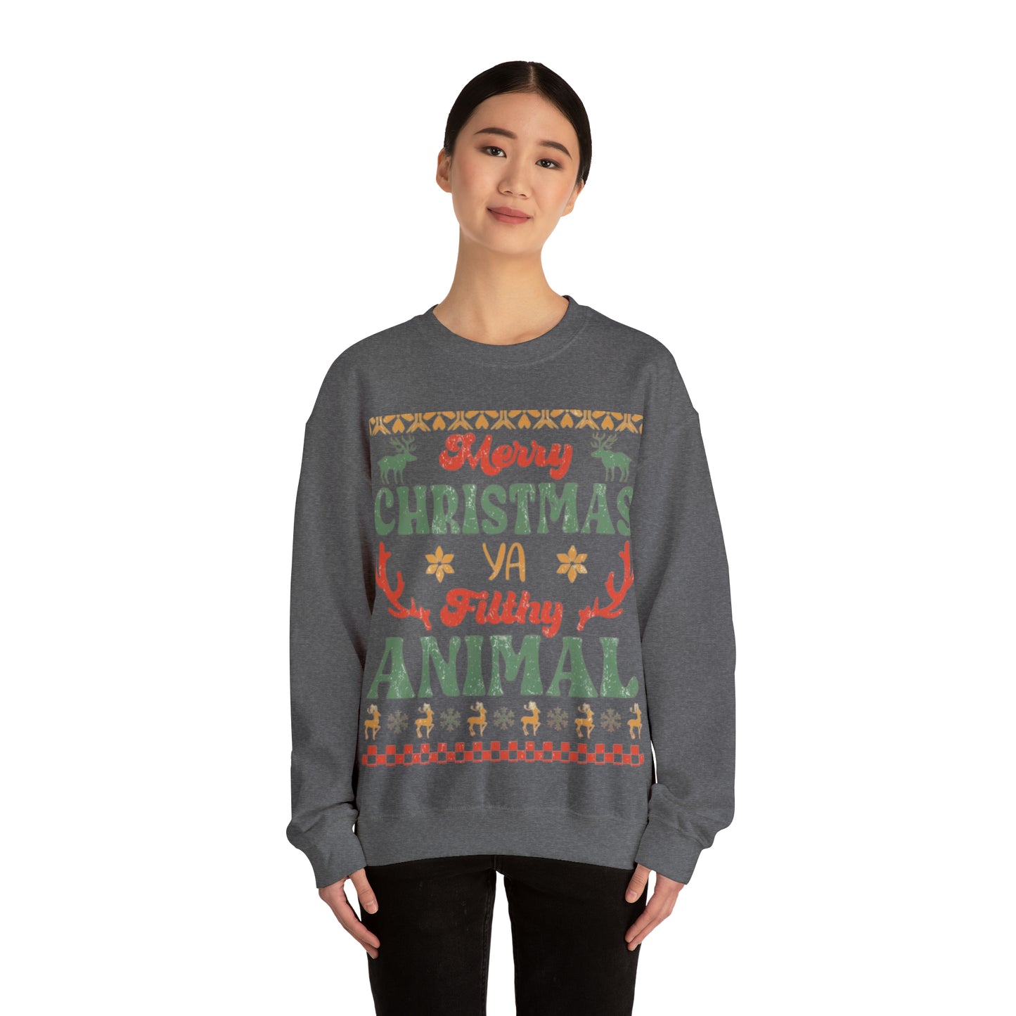 Funny Statement Ugly Christmas Sweater Unisex Heavy Blend™ Crewneck Sweatshirt