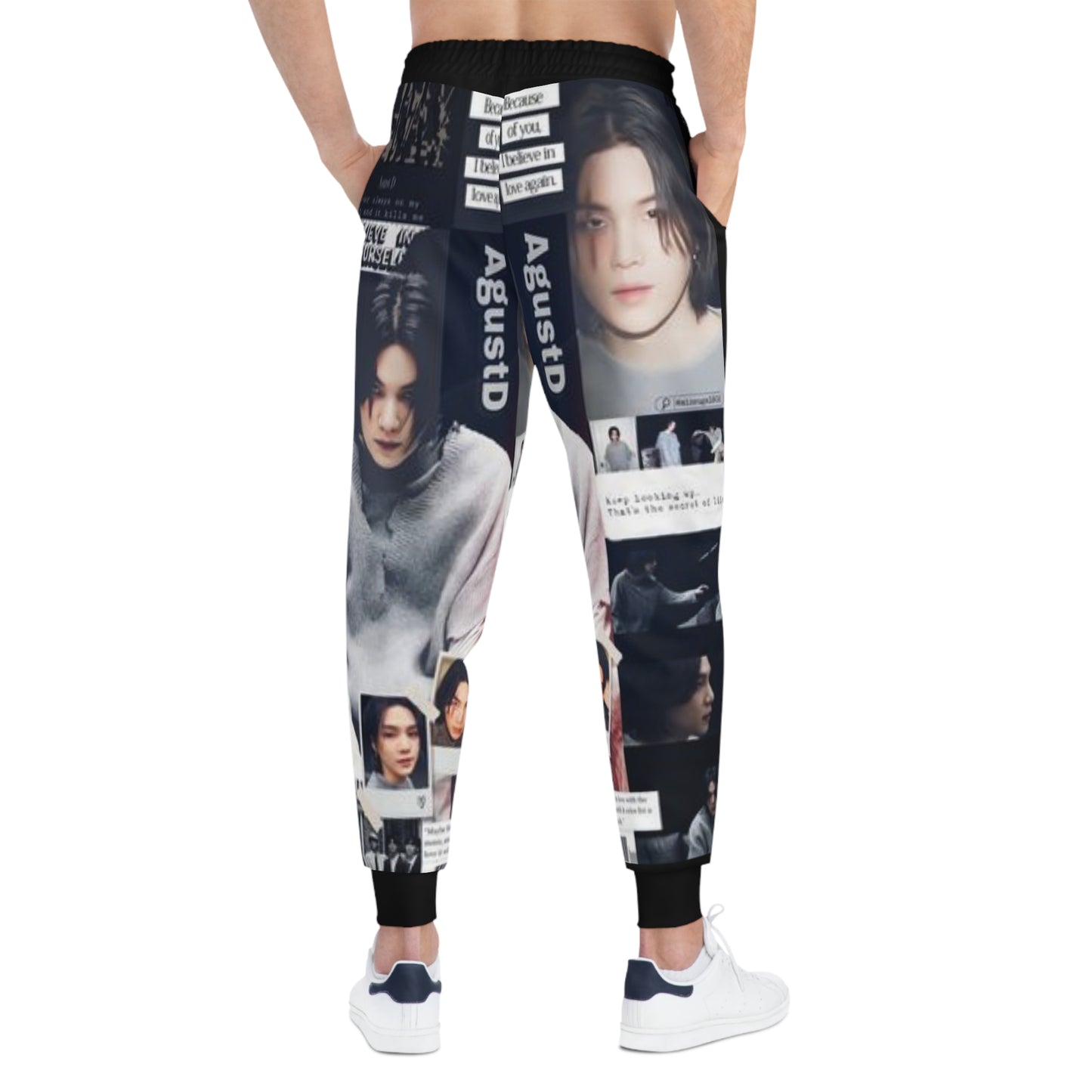 Kpop Boyband BTS Suga Unisex Athletic Joggers (AOP) Army Fan Gift Merch