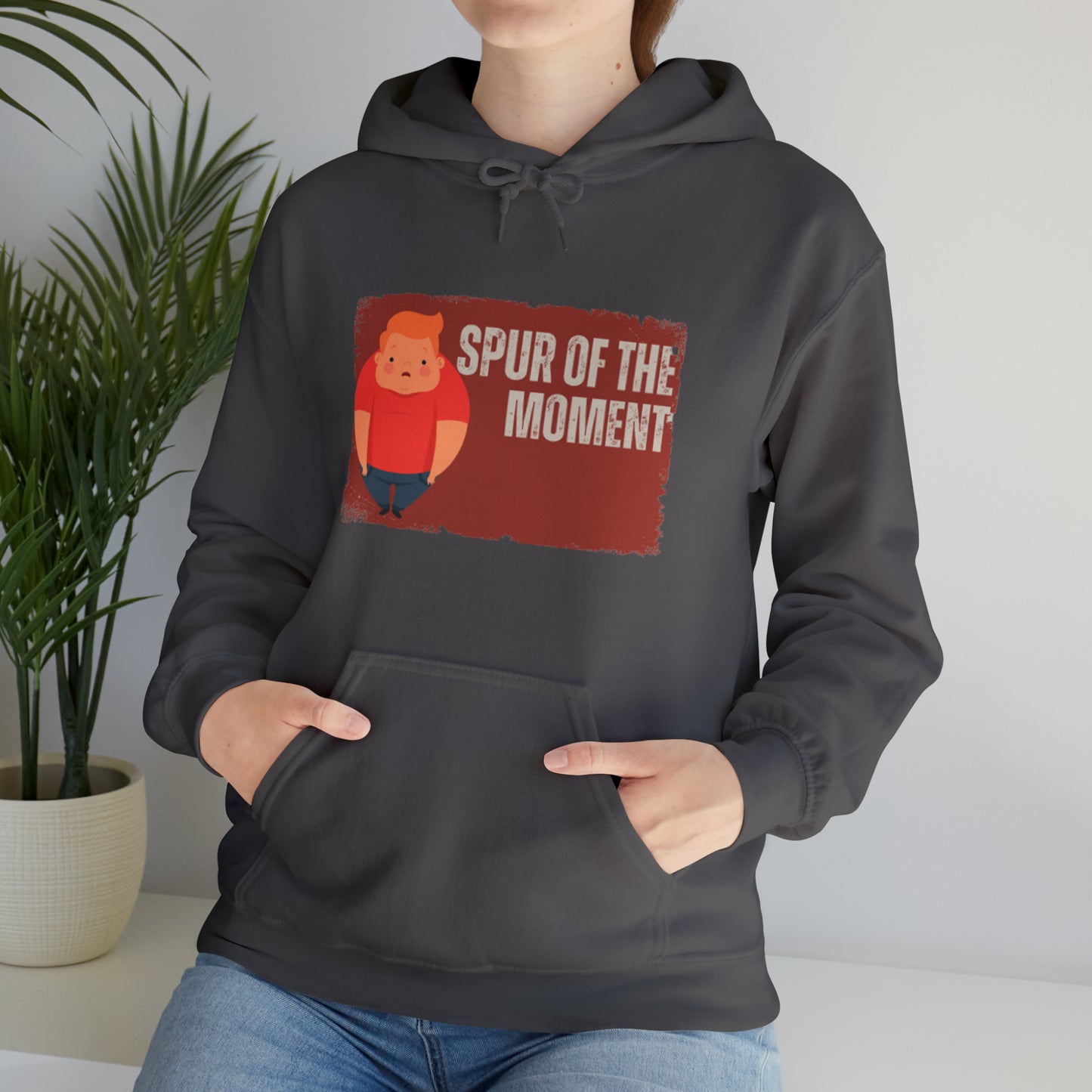 Graphic Funny Statement Spur of the Moment Unisex Heavy Blend™ Hooded Sweatshirt