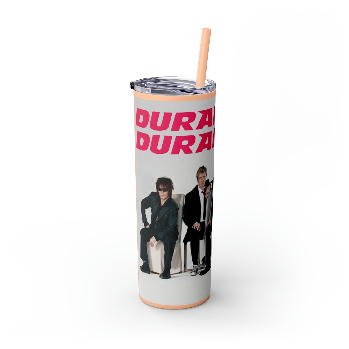 English Rockband Duran-Duran Skinny Tumbler with Straw, 20oz