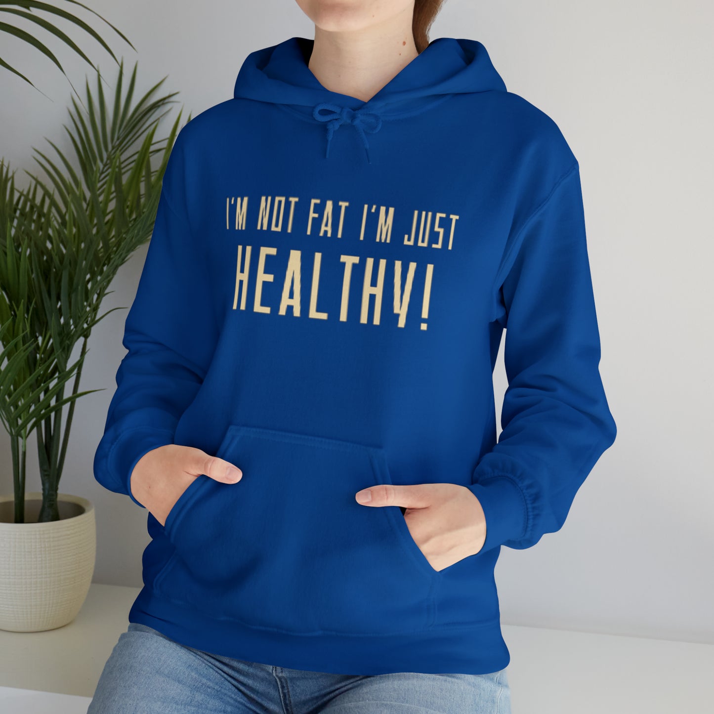 Funny Statement I'm not Fat Unisex Heavy Blend™ Hooded Sweatshirt