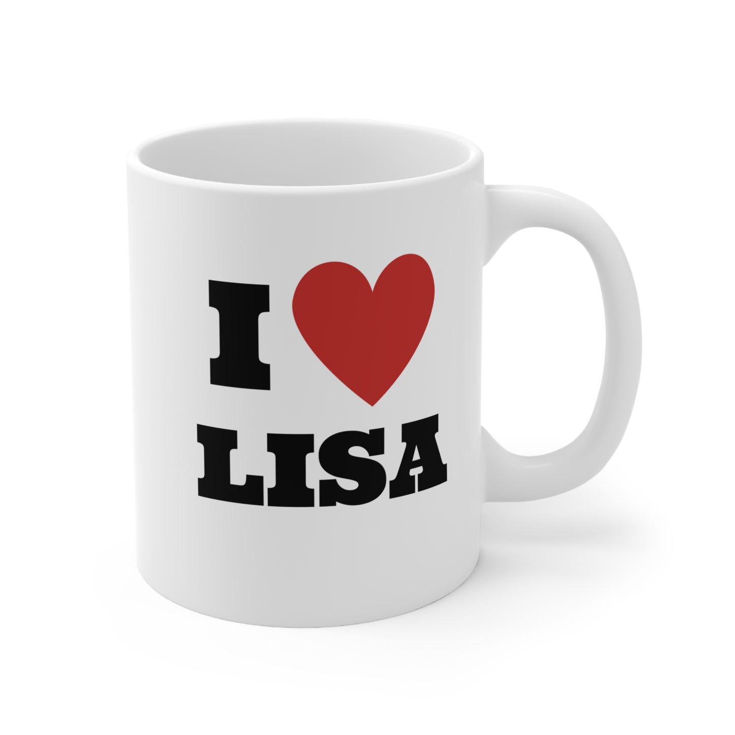 I love LaLisa Kpop Band White Ceramic Coffee Mug 11oz Kpop Blinks Custom Fan Merch Personalized Gift