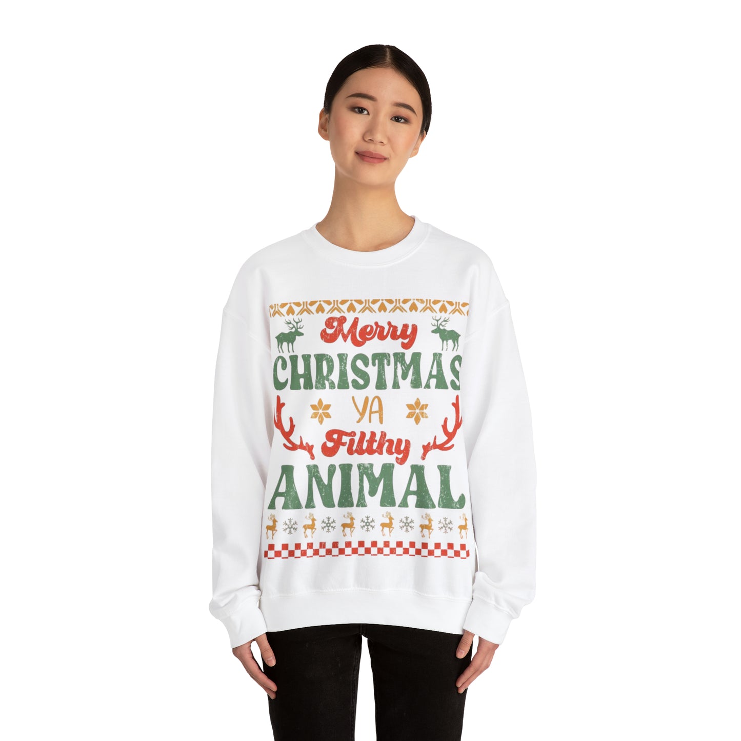 Funny Statement Ugly Christmas Sweater Unisex Heavy Blend™ Crewneck Sweatshirt