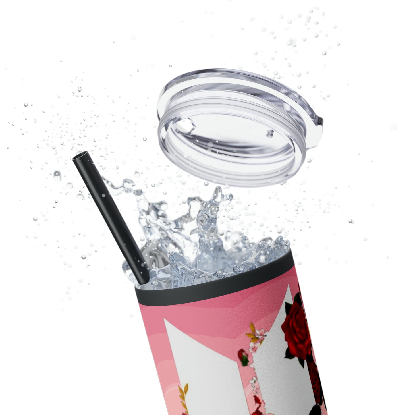 Kpop Boyband BTS Skinny Tumbler with Straw, 20oz Army Fan Gift Merch