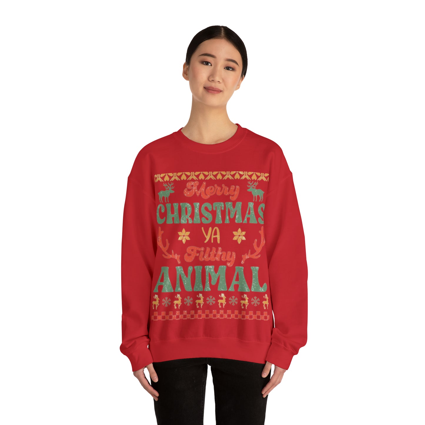 Funny Statement Ugly Christmas Sweater Unisex Heavy Blend™ Crewneck Sweatshirt