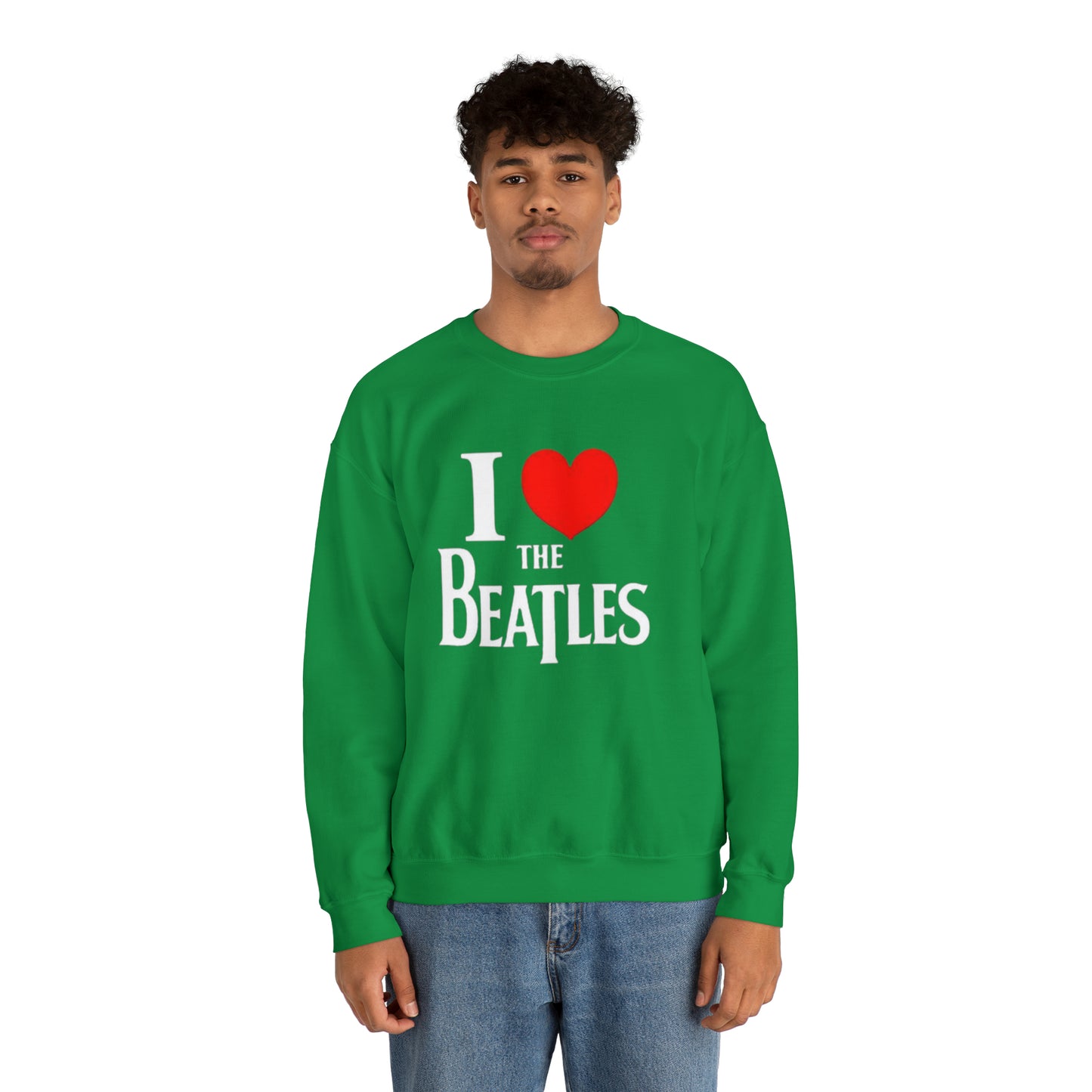 I Love the Beatles Boyband Fan Merch Unisex Heavy Blend™ Crewneck Sweatshirt