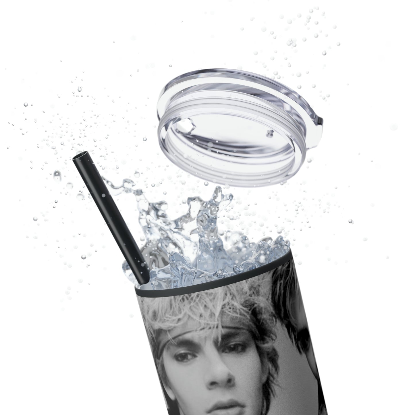 English Rockband Duran-Duran Skinny Tumbler with Straw, 20oz