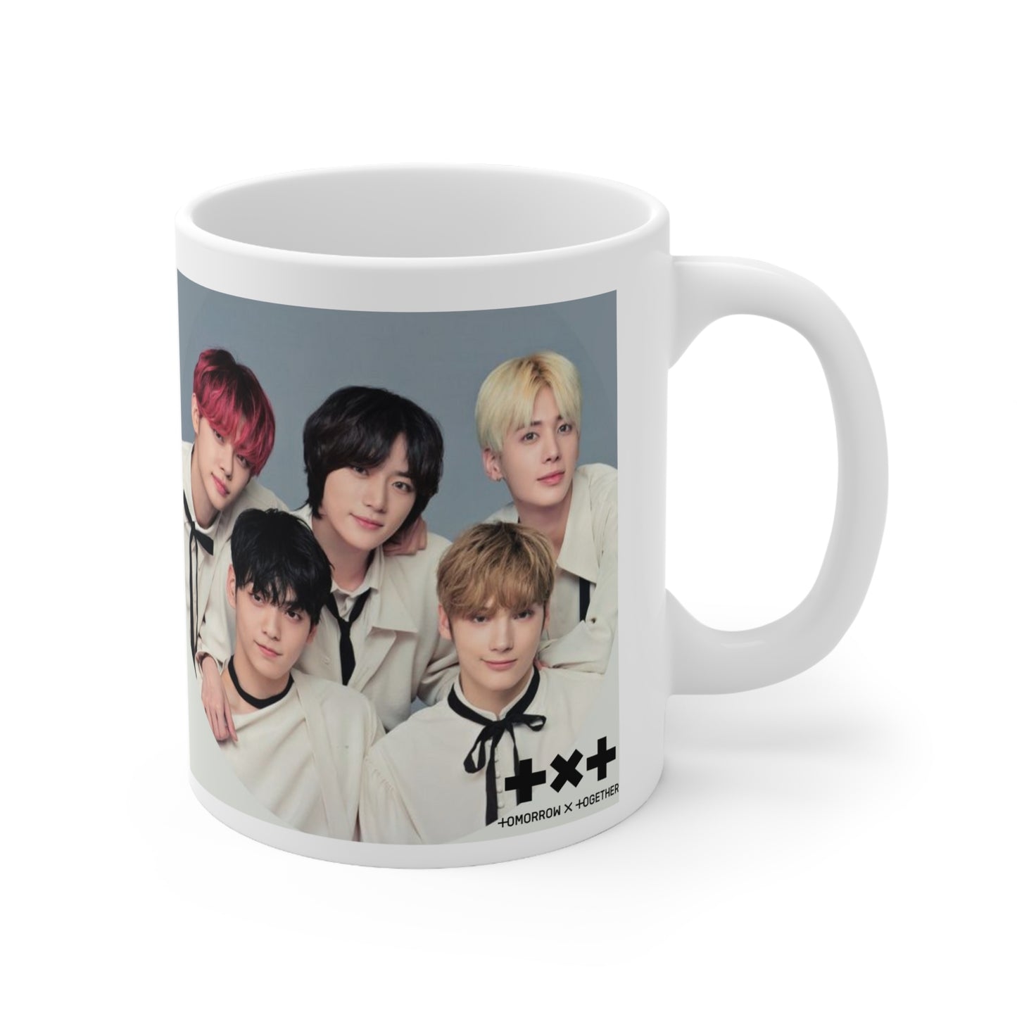 Kpop Boyband TXT White Ceramic Coffee Mug 11oz