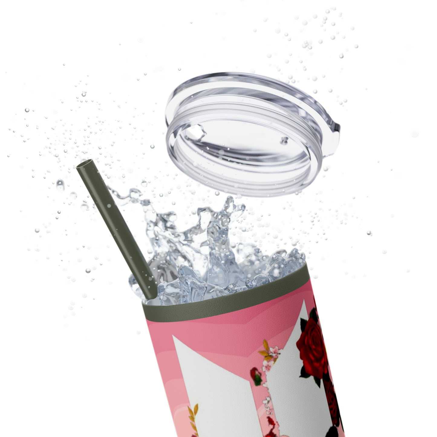 Kpop Boyband BTS Skinny Tumbler with Straw, 20oz Army Fan Gift Merch