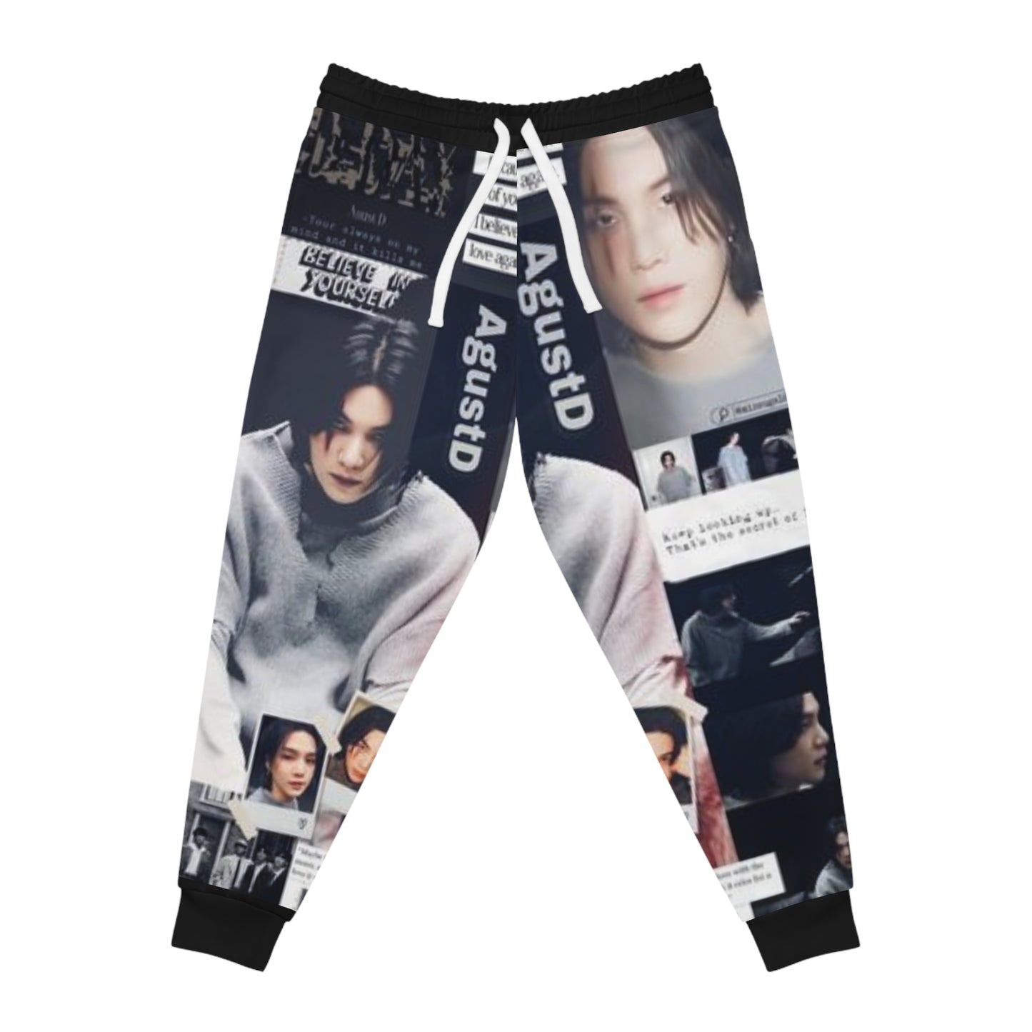 Kpop Boyband BTS Suga Unisex Athletic Joggers (AOP) Army Fan Gift Merch