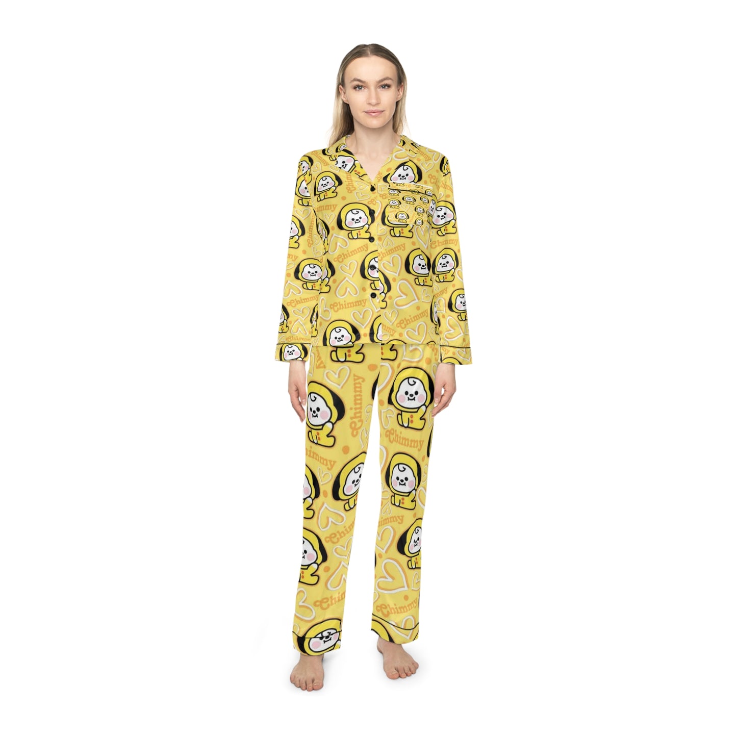 Kpop Sleepwear BTS BT21 Chimmy Women's Satin Pajamas (AOP)