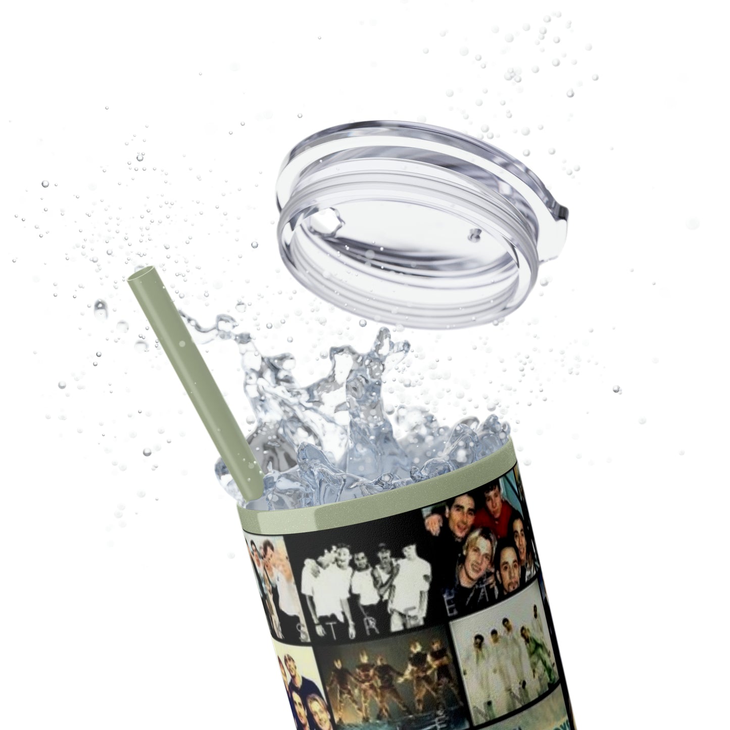 American Boyband Skinny Tumbler with Straw, 20oz