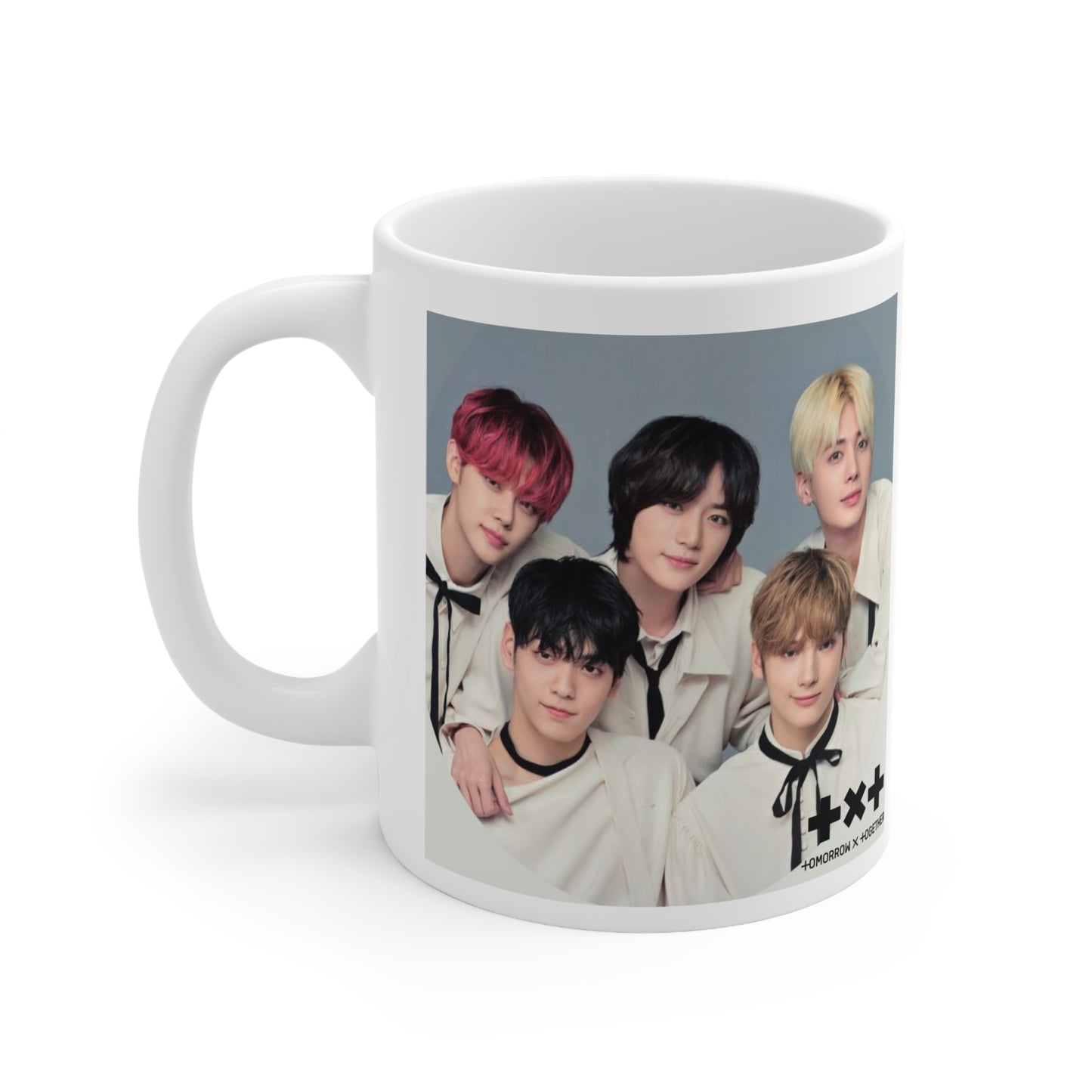 Kpop Boyband TXT White Ceramic Coffee Mug 11oz