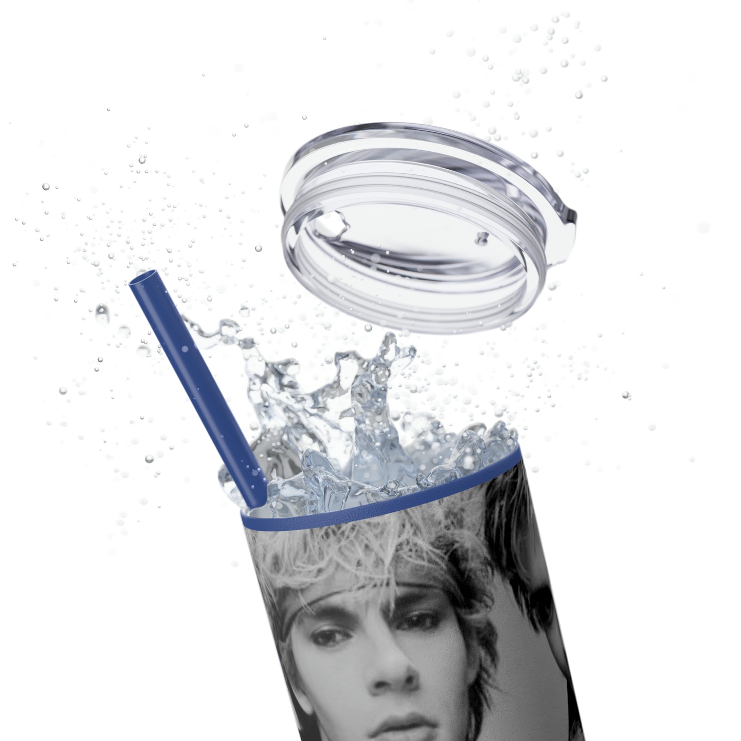 English Rockband Duran-Duran Skinny Tumbler with Straw, 20oz