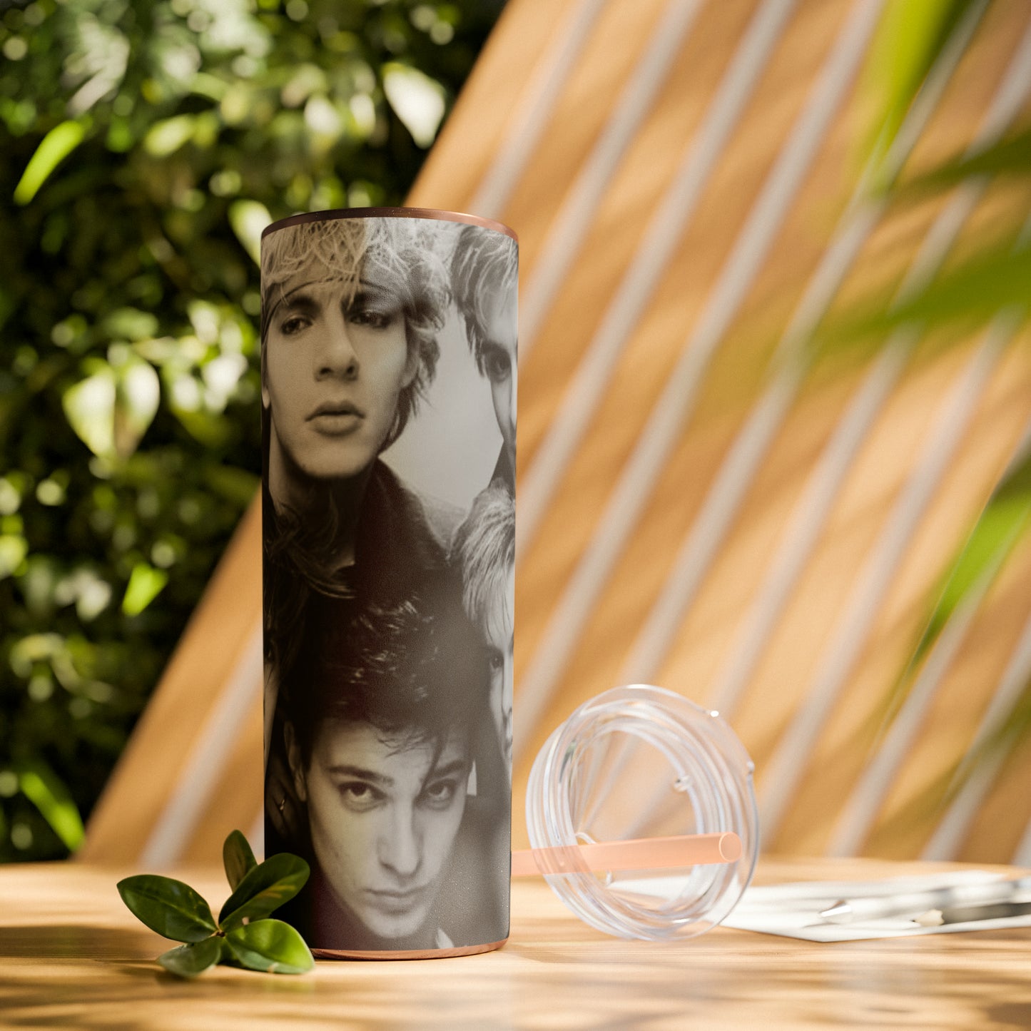 English Rockband Duran-Duran Skinny Tumbler with Straw, 20oz