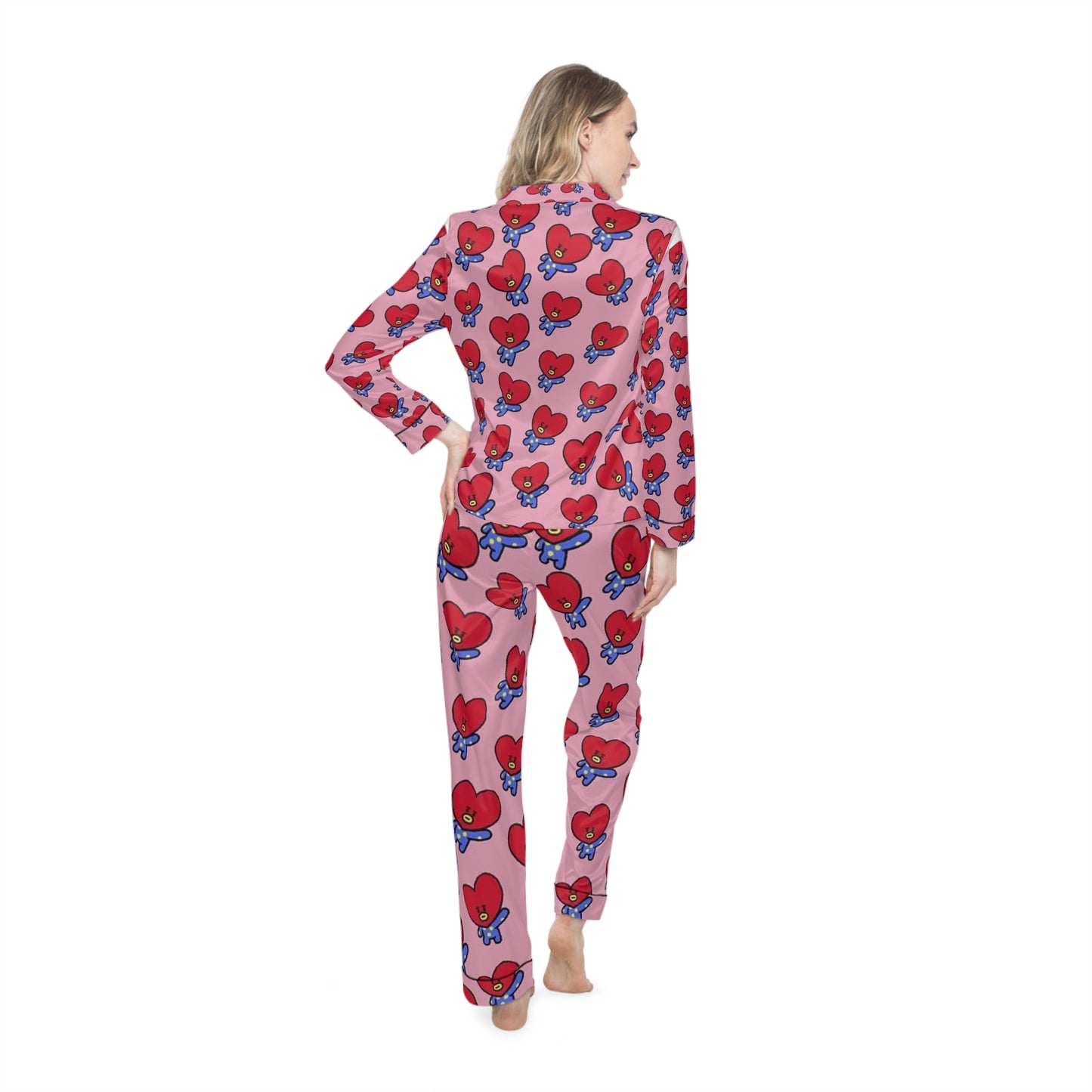 Kpop Sleepwear BTS BT21 Tata Women's Satin Pajamas (AOP)