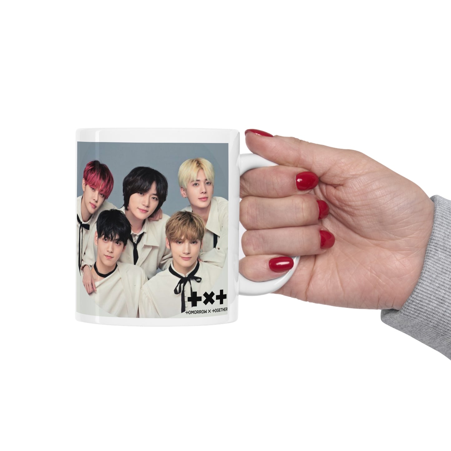 Kpop Boyband TXT White Ceramic Coffee Mug 11oz