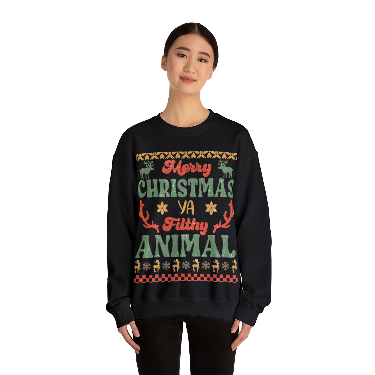 Funny Statement Ugly Christmas Sweater Unisex Heavy Blend™ Crewneck Sweatshirt