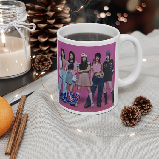 Kpop Girlband New Jeans White Ceramic Coffee Mug 11oz