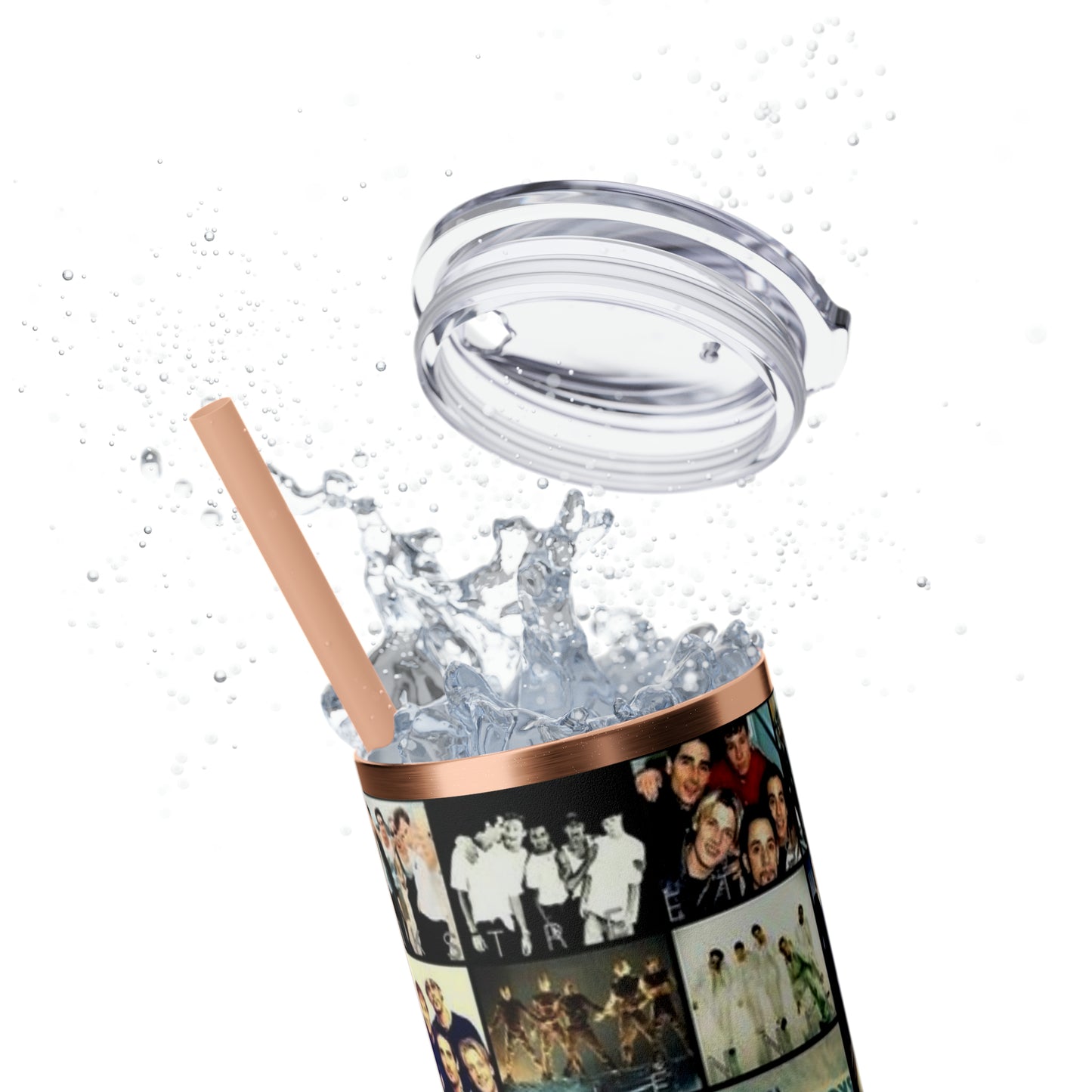 American Boyband Skinny Tumbler with Straw, 20oz