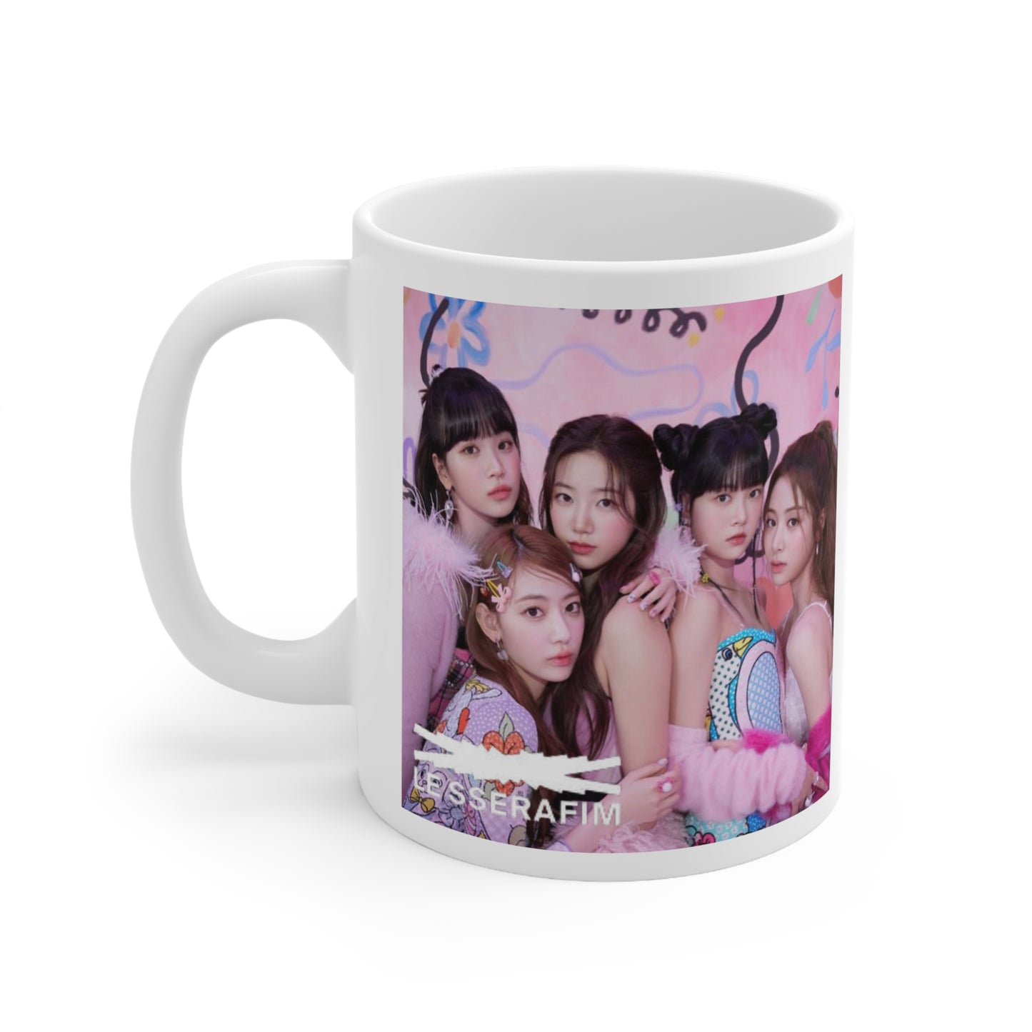 Kpop Girlband Le Ssarafim White Ceramic Coffee Mug 11oz