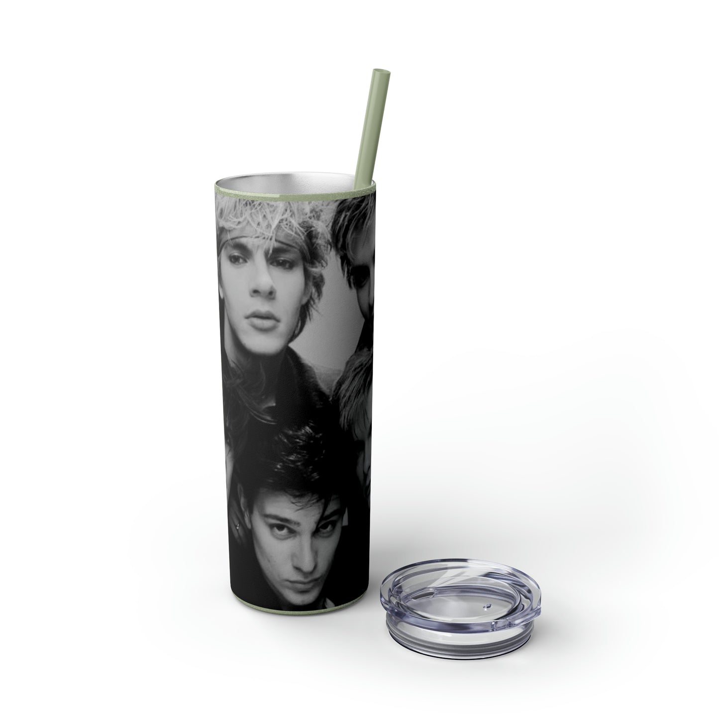 English Rockband Duran-Duran Skinny Tumbler with Straw, 20oz