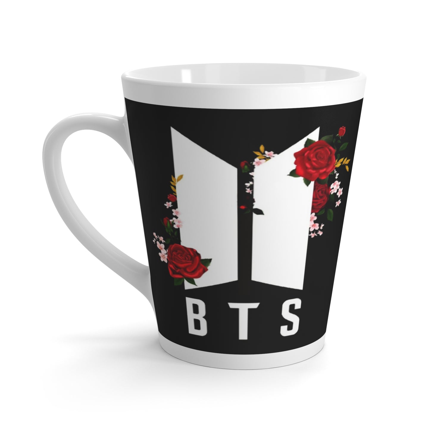 Kpop Boyband BTS Logo Latte 12oz White Ceramic Coffee Mug