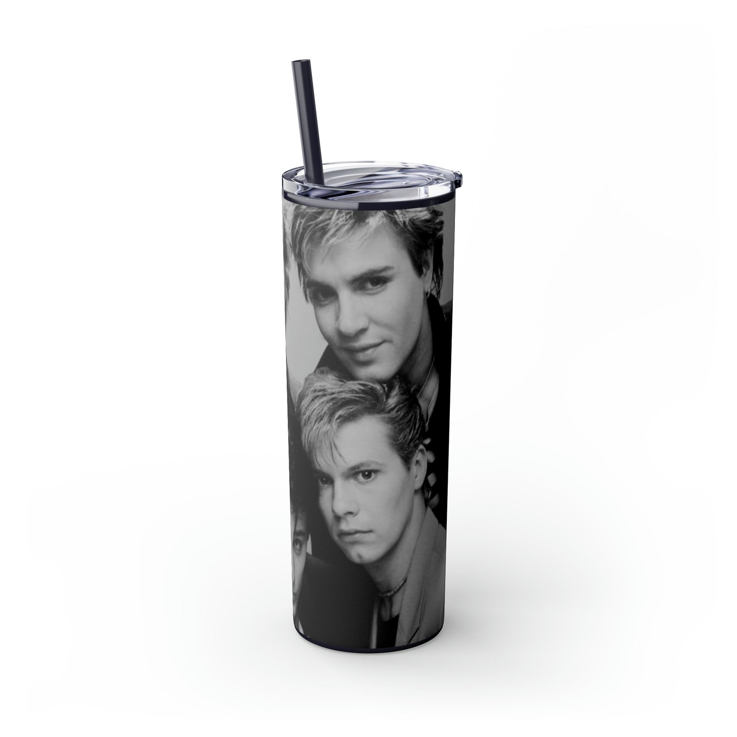 English Rockband Duran-Duran Skinny Tumbler with Straw, 20oz