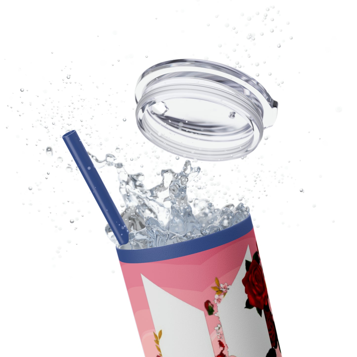 Kpop Boyband BTS Skinny Tumbler with Straw, 20oz Army Fan Gift Merch