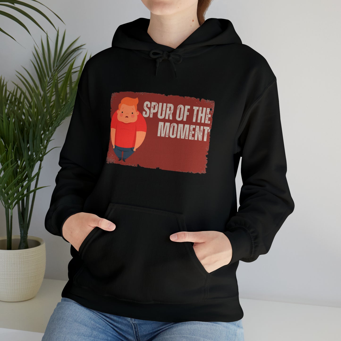 Graphic Funny Statement Spur of the Moment Unisex Heavy Blend™ Hooded Sweatshirt