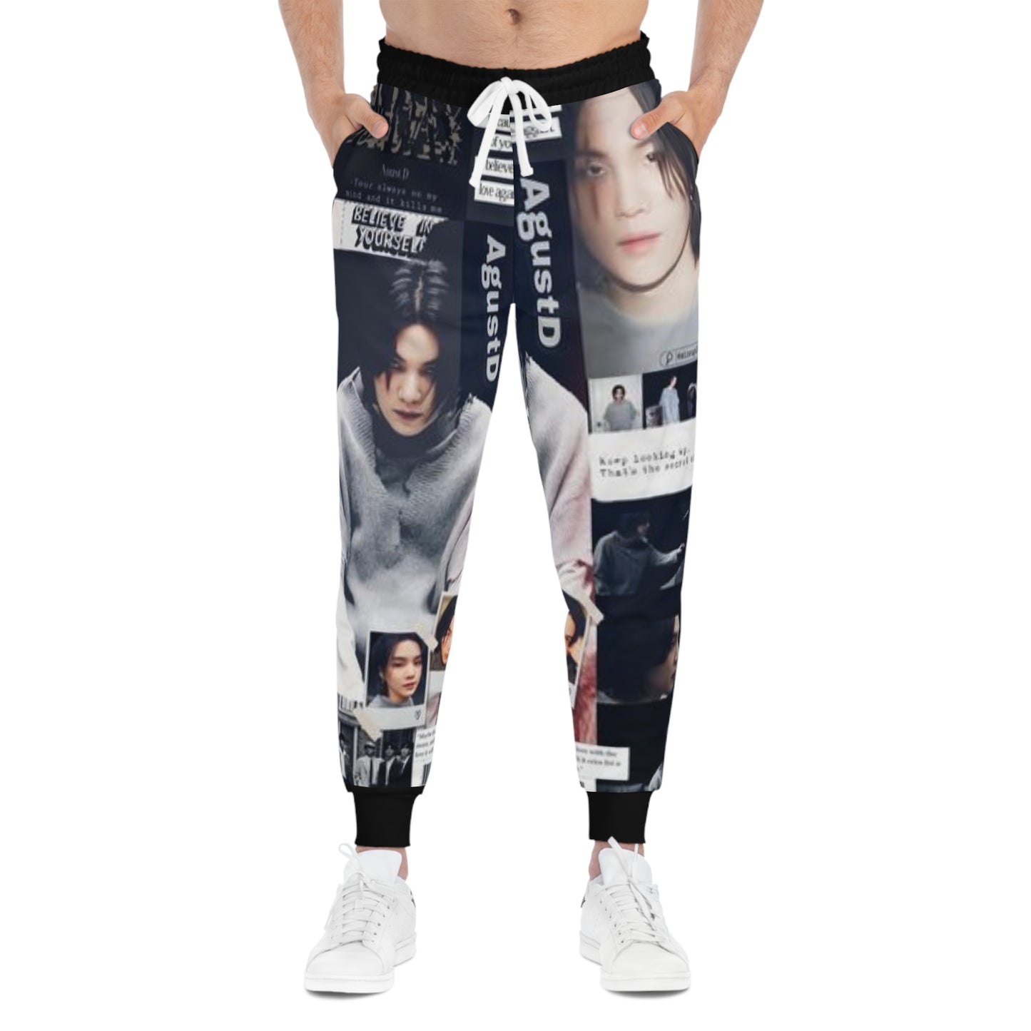 Kpop Boyband BTS Suga Unisex Athletic Joggers (AOP) Army Fan Gift Merch