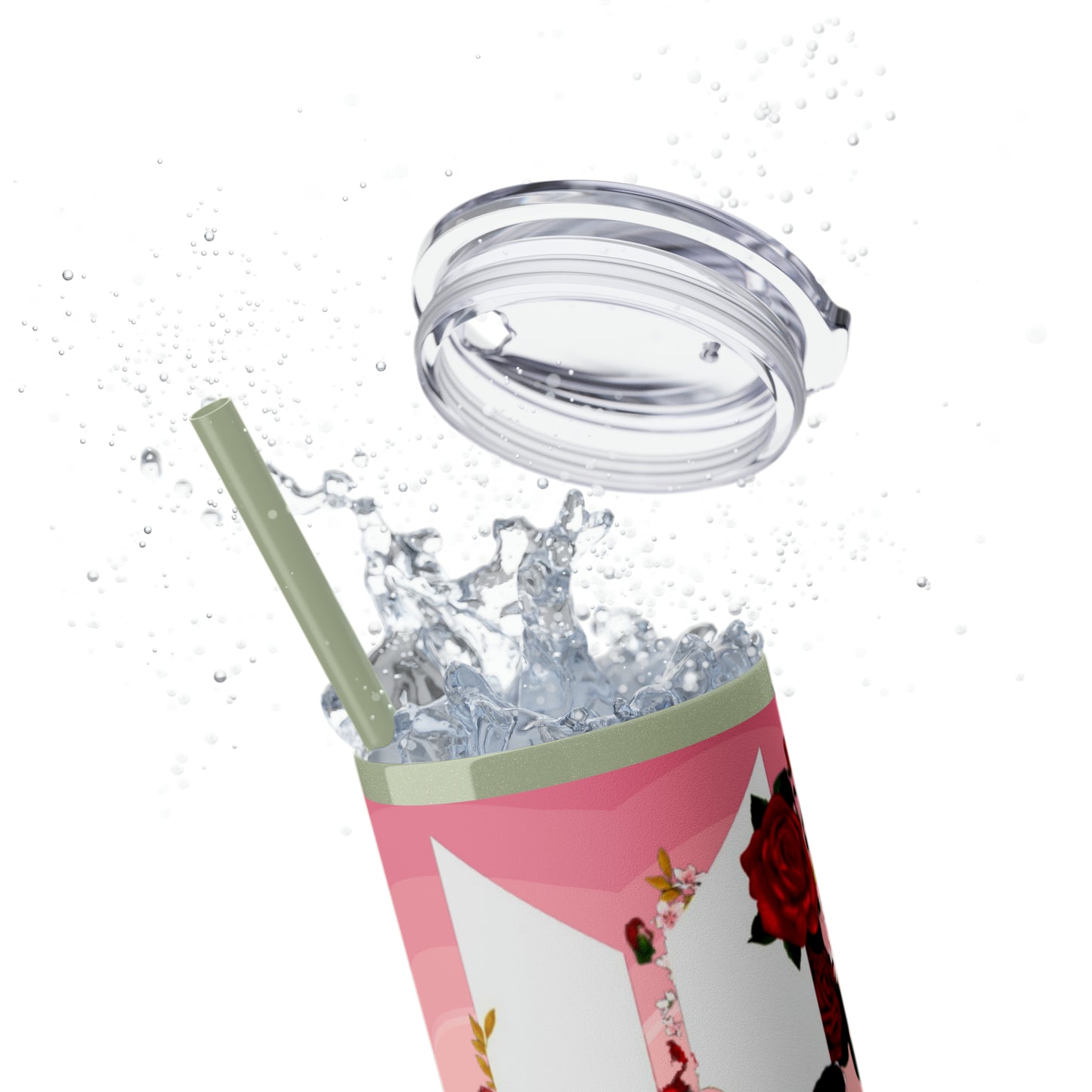 Kpop Boyband BTS Skinny Tumbler with Straw, 20oz Army Fan Gift Merch