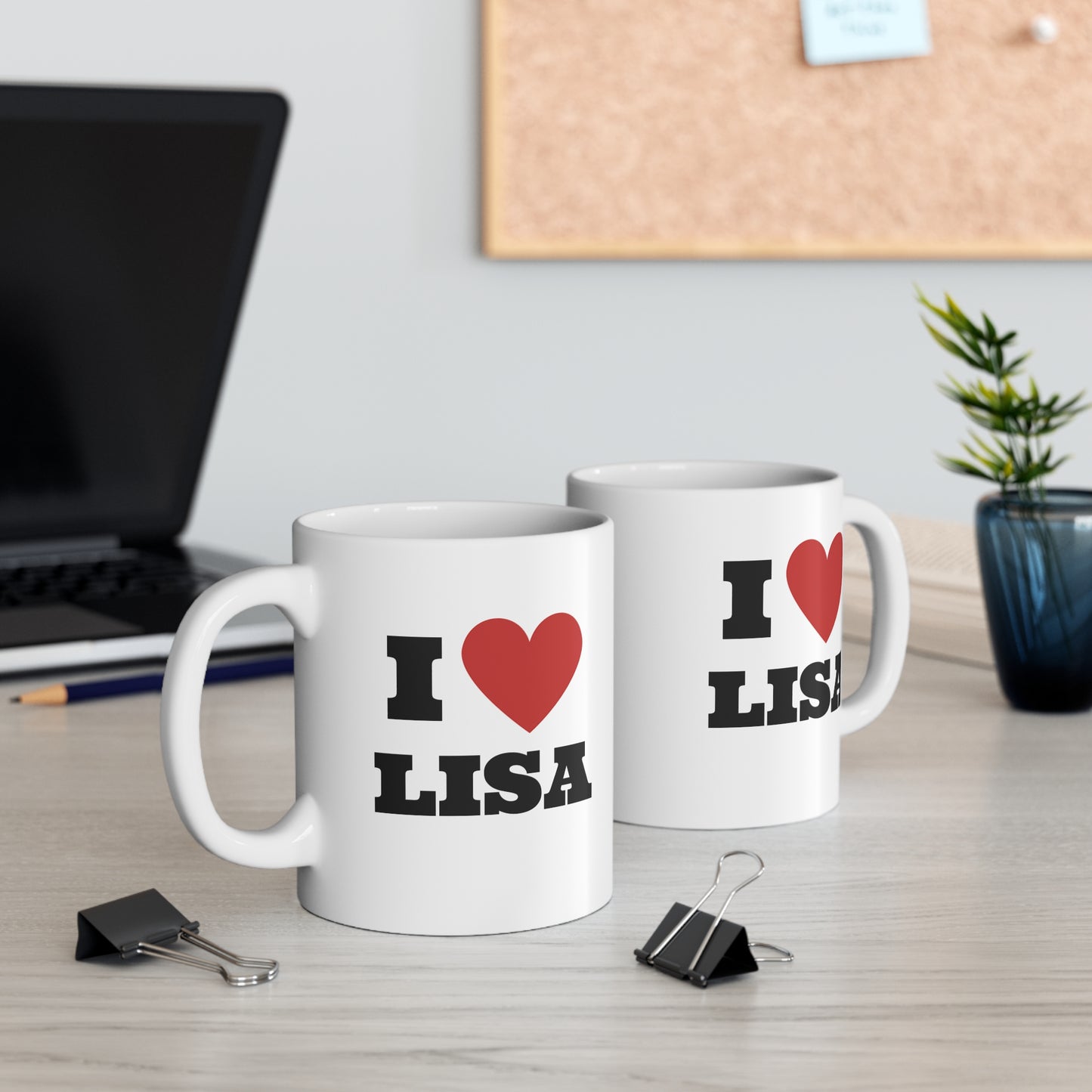 I love LaLisa Kpop Band White Ceramic Coffee Mug 11oz Kpop Blinks Custom Fan Merch Personalized Gift