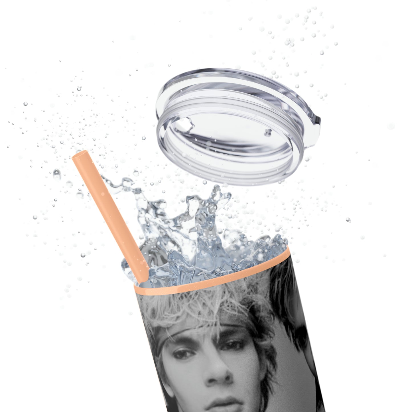 English Rockband Duran-Duran Skinny Tumbler with Straw, 20oz