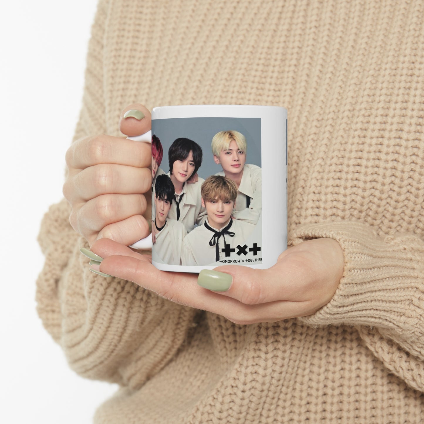 Kpop Boyband TXT White Ceramic Coffee Mug 11oz