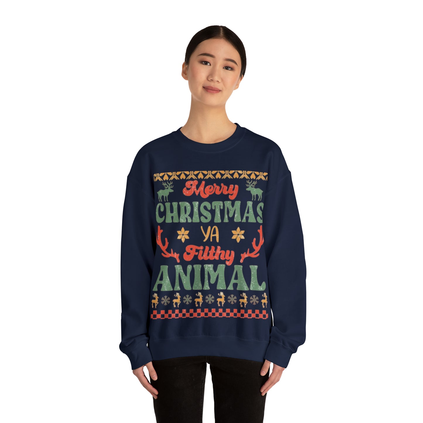 Funny Statement Ugly Christmas Sweater Unisex Heavy Blend™ Crewneck Sweatshirt