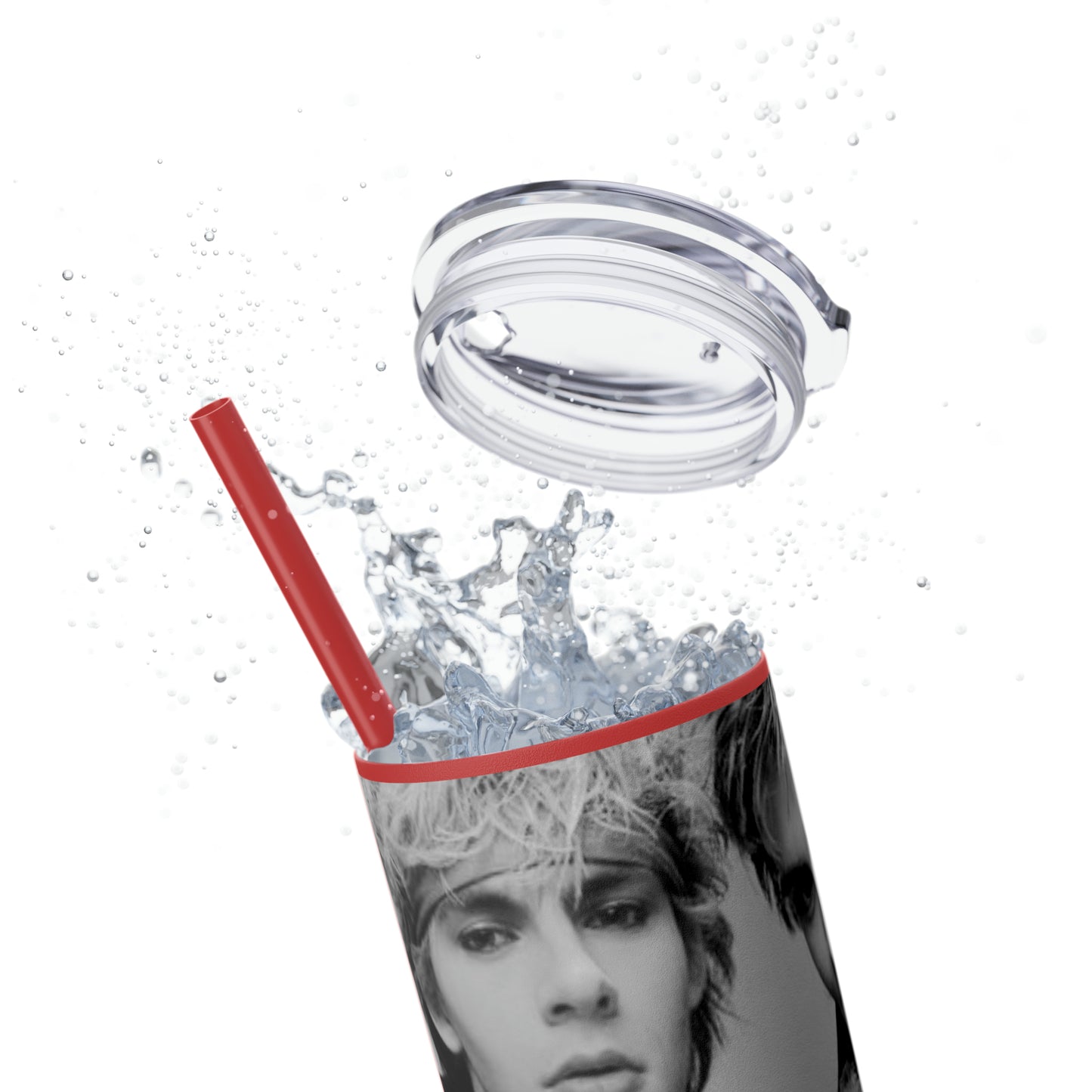 English Rockband Duran-Duran Skinny Tumbler with Straw, 20oz