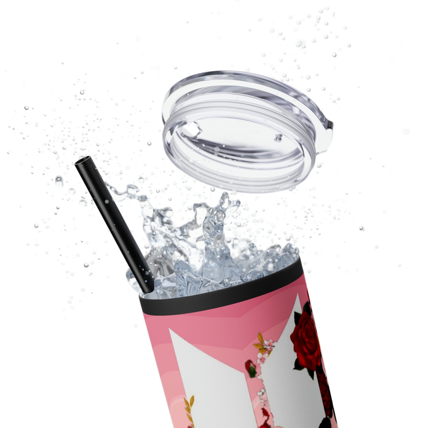 Kpop Boyband BTS Skinny Tumbler with Straw, 20oz Army Fan Gift Merch