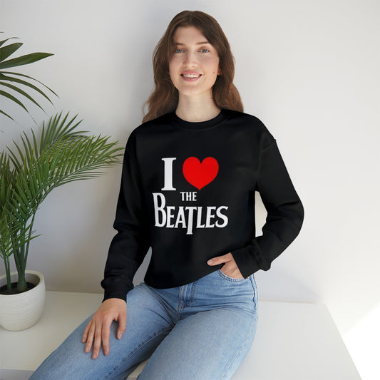 I Love the Beatles Boyband Fan Merch Unisex Heavy Blend™ Crewneck Sweatshirt
