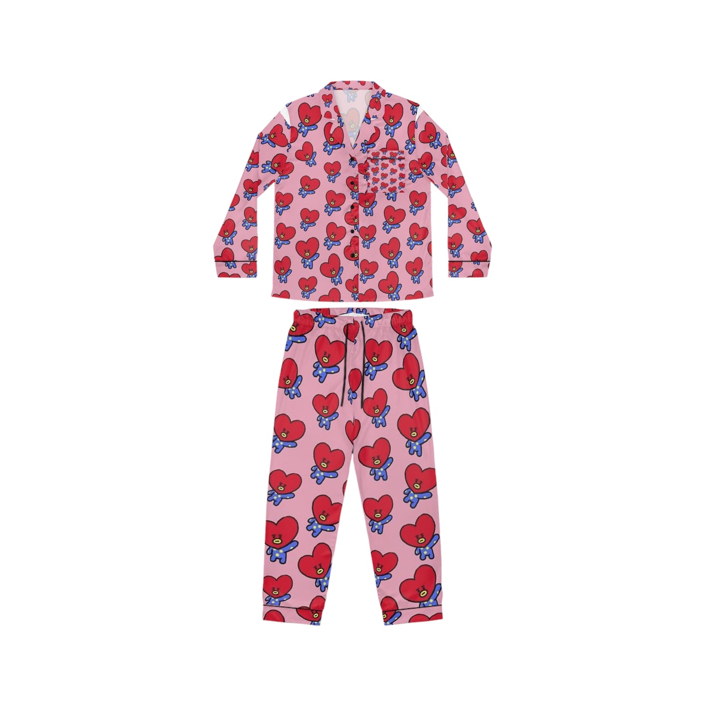 Kpop Sleepwear BTS BT21 Tata Women's Satin Pajamas (AOP)